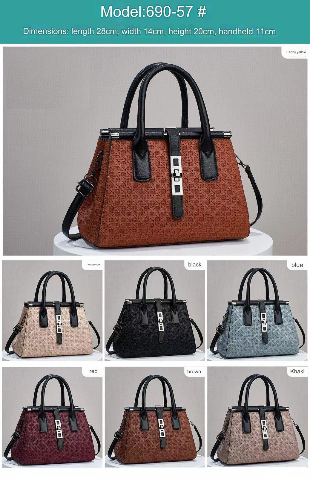 Dark Skin Handbag Purse for ladies